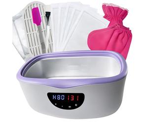 KmaxShip Máquina de cera de parafina para manos y pies, 5000 ml, calentador de cera de tratamiento de parafina de gran capacidad con recambios de 3.7 libras, kit hidratante de 213 piezas de máquina de