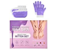 KmaxShip Tratamientos de parafina para manos y pies de 10 minutos, guantes y botines de cera de parafina autónomos para hidratación intensiva en casa (lavanda)