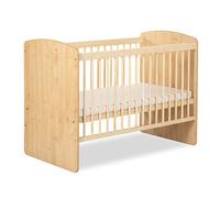 KMbaby Cuna K2 Madera Natural 120 x 60 cm con Somier De Listones Cuna 3 Niveles Regulable En Altura - Naturalmadera De Pino y MDF