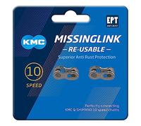 KMC 10 Speed EPT MissingLink Unir Enlace, Unisex, Plateado Oscuro, 2 Pares