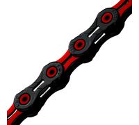 KMC 11-Speed DLC11 Series High-Performance Chain RED for Road Mountain Gravel; Shimano SRAM and Campagnolo Compatible Missing Link Included