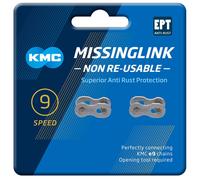KMC 9 Speed EPT MissingLink, Dark Silver, 2 Pairs
