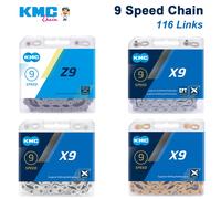 KMC 9S MTB cadena 9 velocidades bicicleta de montaña corriente Z9 X9 X9EPT bicicleta de carretera 9V cadenas 116 eslabones enlace de alimentación accesorios de ciclismo X9 Gold