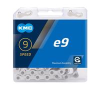 KMC Cadena Bike E9 122 ESLABONES 9V Cromado PLAT, Adultos Unisex, Multicolor (Mu