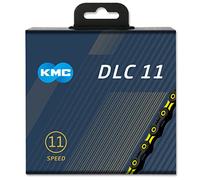 KMC DLC 11 Chain Black/Yellow Cadena, Unisex, Negro/Amarillo, 1/2” x 11/128”