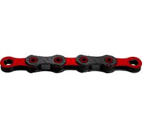KMC Cadena DLC12 encerado de 12 velocidades rojo/negro