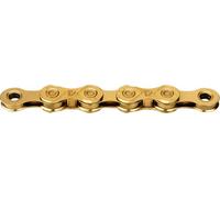 KMC Cadena encerada X12 de 12 velocidades, oro Ti-N, 126 eslabones