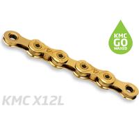 KMC Cadena encerada X12L de 12 velocidades amarillo