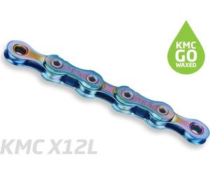 KMC Cadena encerada X12L de 12 velocidades azul