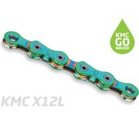 KMC Cadena encerada X12L de 12 velocidades verde