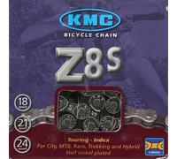 KMC Cadena KMC Z-8S116 Index 6V/7V/8V, Gris, para Shimano, Campagnolo y Sram