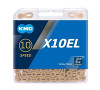 Cadena kmc x10el 10 velocidades 114 eslabones oro para bici bicicleta bike