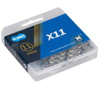 KMC Cadena X11 Plata/Negro 1/2" x 11/128",114 eslabones,5,65mm,11v.