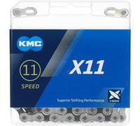 KMC Cadena X11 Plata/Negro 1/2" x 11/128",114 eslabones,5,65mm,11v.