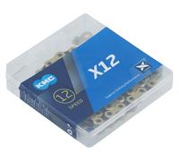 KMC Cadena X12 TI-N 1/2x11/128 126ESLAB.12V NE/Oro