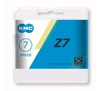 KMC | Cadena Z7 7v 114 Eslabones Gris-Marrón - Cadena Kmc Z7 Gris/Marron 114p 7v 1/2" X 3/32" Medida del pasador: 7 mm 114 Eslabones Color: Marron/Gris No direccional Para