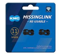 KMC Giunto X11 DLC BLK RIUTI, Unisex, Negro, 2 Pares