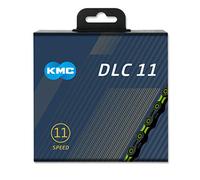 KMC DLC Cadena de 11 velocidades, Unisex, Negro/Verde, 118 Links