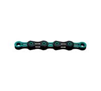 KMC DLC 11 Chain Black Cadena, Unisex, Negro/Celeste, 1/2” x 11/128”