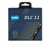 KMC DLC 11 Chain Black/Yellow Cadena, Unisex, Negro/Amarillo, 1/2” x 11/128”