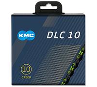 KMC DLC Cadena de 10 velocidades, Negro/Verde, 116 eslabones