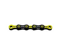 KMC DLC11 - Cadena encerada de 11 velocidades, negro/amarillo, 118 eslabones