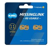 KMC | Enganche De Cadena 11v Oro 2 Uds - 1/2" X 11/128" Medida del pasador: 5.2 mm Conexión perfecta. KMC cadenas de 11 velocidades. Sram cadenas de 11 velocidades. Shimano