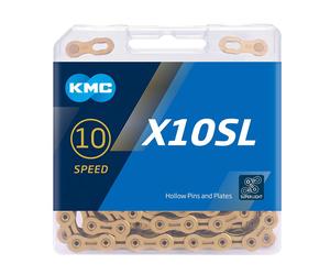 KMC Fahrradkette X10SL Ti-N Gold, 10-fach, 1/2"x11/128", 114 Glieder, gold