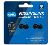KMC Giunto X12 DLC Non RIUT, Unisex Adulto, Negro,