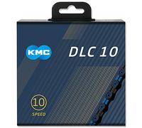 KMC KMD DLC 10 - Cadena Unisex para Adultos, Color Negro y Azul, 10, Color Negro y Azul, 1/2 x 11/128 Pulgadas