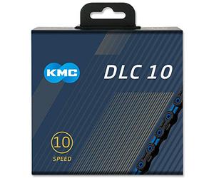 KMC KMD DLC 10 - Cadena Unisex para Adultos, Color Negro y Azul, 10, Color Negro y Azul, 1/2 x 11/128 Pulgadas