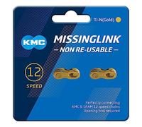 KMC Missing Links Gold, Enganche Cadena 12nr Ti N 5 65 Mm 12v Oro Unisex Adulto, Dorado, EU