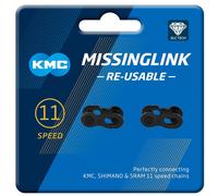 KMC MissingLinks 11R DLC Black 2 Pr (Re-useable) cycle bike chain