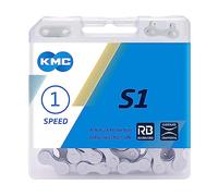 KMC S1 Rust Buster Cadena de una Sola Velocidad, Unisex, Silver, 1/2" x 1/8"
