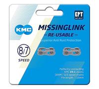 KMC Unisex - Adulto 7/8R Silver Cadena Cierre 7/8 R EPT, Plata