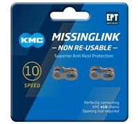 KMC Unisex's 10 Speed EPT MissingLink Joining Link, Dark Silver, 2 Pairs