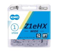 KMC Wide Chain Z1ehx-Cadena Ancha, Unisex 1/2" x 1/8" plateado oscuro