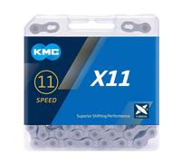 KMC X11 11 Speed Chain (Packaging may vary) Grey 114 Link Single