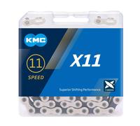 KMC X11 11 Speed Chain (Packaging may vary) Silver / Black 114 Link Single