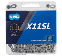 KMC X11SL 11 Velocidad 116L Cadena de Bicicleta, Unisex, CP Silver