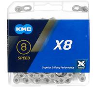 KMC X8 8 Cadenas, Unisex Adulto, Silber, 1/2" x 3/32"