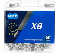KMC X8-93 Cadena Estrecha, Unisex, Gris, 114 eslabones