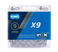 KMC X9 Ept Cadena, Unisex Adulto, Plateado Oscuro, 114 Link