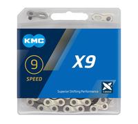 KMC X9 Silver/Grey Chain 114L cycle bike chain