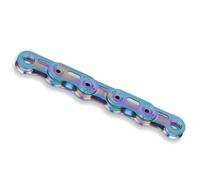 KMC XSL - Cadena plana encerada de 12/13 velocidades, 126 eslabones, azul aurora