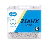 Cadena kmc z1ehx wide 1 velocidad 112 eslabones plata para bici bicicleta bike
