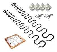 KMERCE - Juego de 2 Resortes de Repuesto para Sofá Plano, Kit de Reparación de Muelles con Clips y Tornillos Incluidos, Diámetro de Alambres 4.0, Para Muebles de Relleno