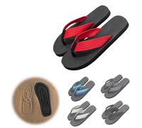 KMEYLE Chanclas Escondidas, Sandalia Antideslizante Confort Playa Verano, Chanclas Playa Spoof, Chanclas Huella Divertidas, Atrezzo Castigo Fiesta Playa(Color:Red,Size:7 Women/5 Men)