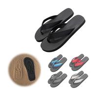KMEYLE Chanclas ocultas, sandalias antideslizantes cómodas para la playa de verano, chanclas de playa de broma, divertidas pantuflas de huella, accesorios de castigo para fiestas en la playa, Black