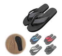 KMEYLE Sandalias ocultas, sandalias antideslizantes cómodas para la playa de verano, sandalias de playa falsas, divertidas pantuflas de huella, accesorios de castigo para fiestas en la playa, Gray, 44